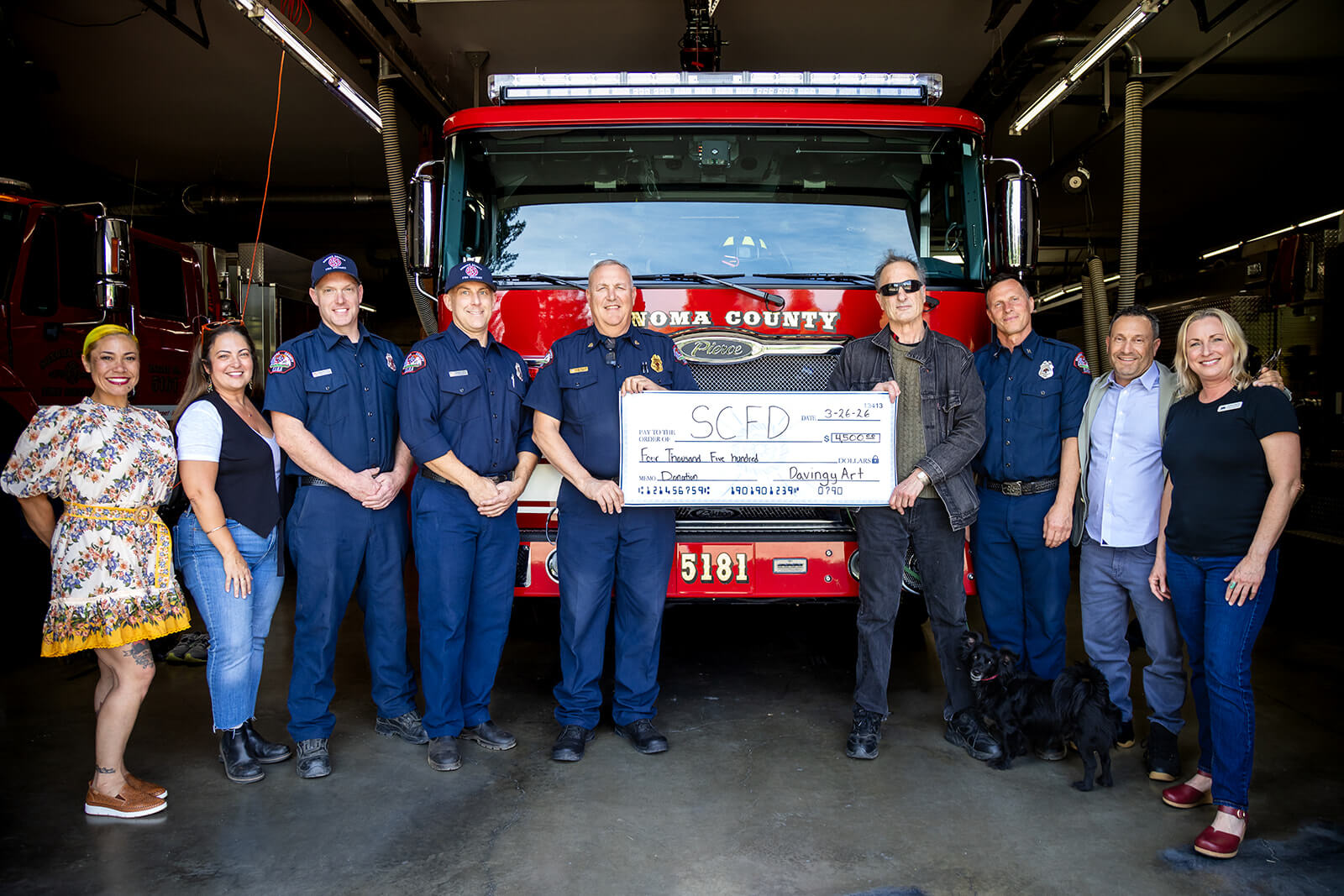 Read more about the article Davingy Presents $4,500+ Donation to Sonoma County Fire District